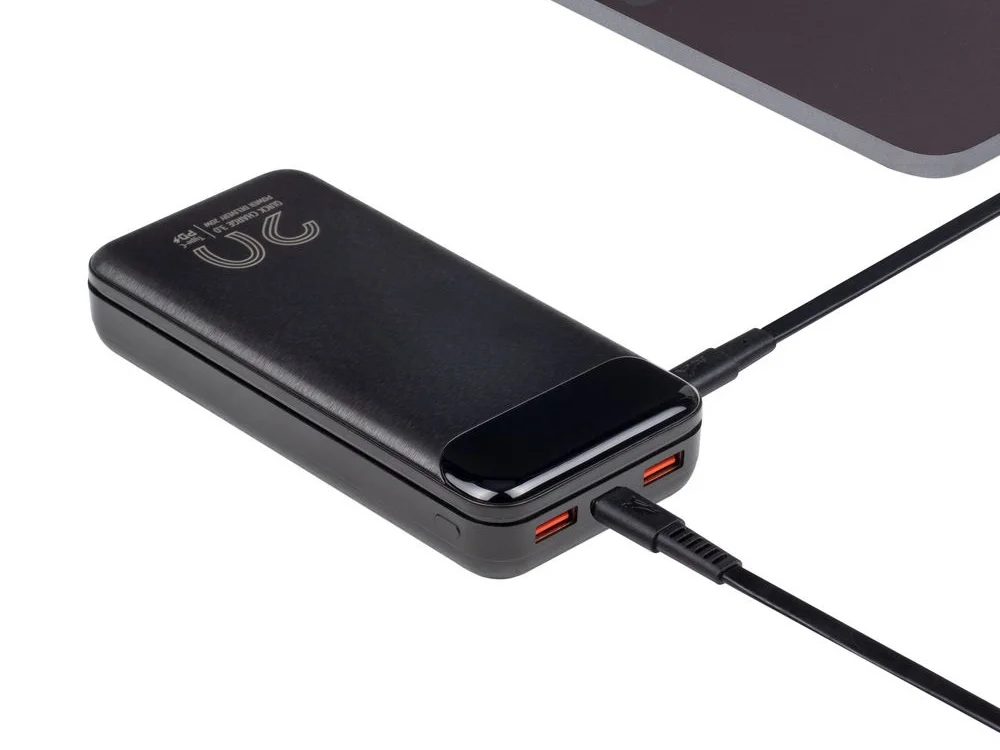 Внешний аккумулятор с дисплеем 20000 mAh черный - фото 12