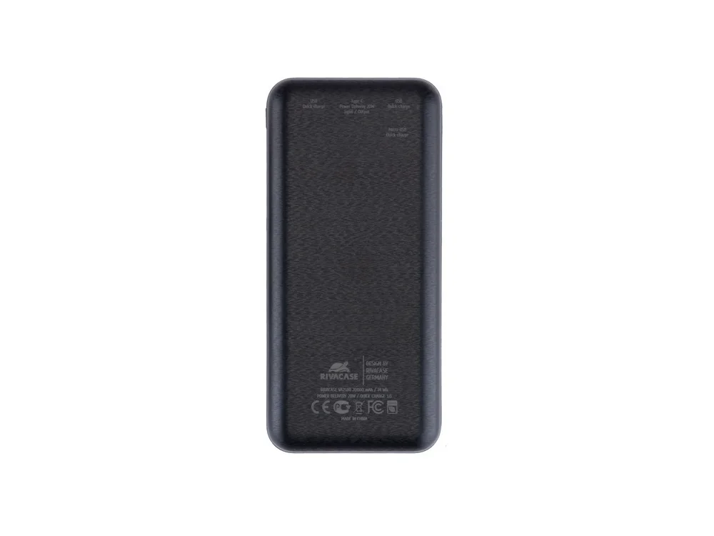 Внешний аккумулятор с дисплеем 20000 mAh черный - фото 2