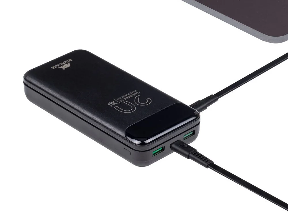 Внешний аккумулятор с дисплеем 20000 mAh черный - фото 12
