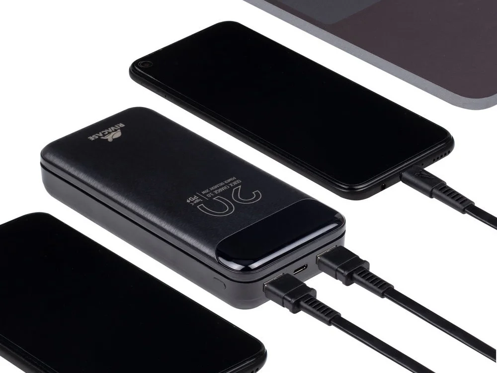 Внешний аккумулятор с дисплеем 20000 mAh черный - фото 13