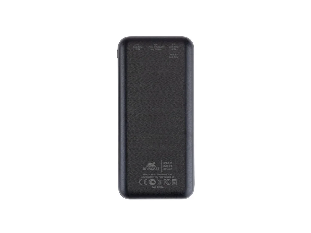 Внешний аккумулятор с дисплеем 20000 mAh черный - фото 2