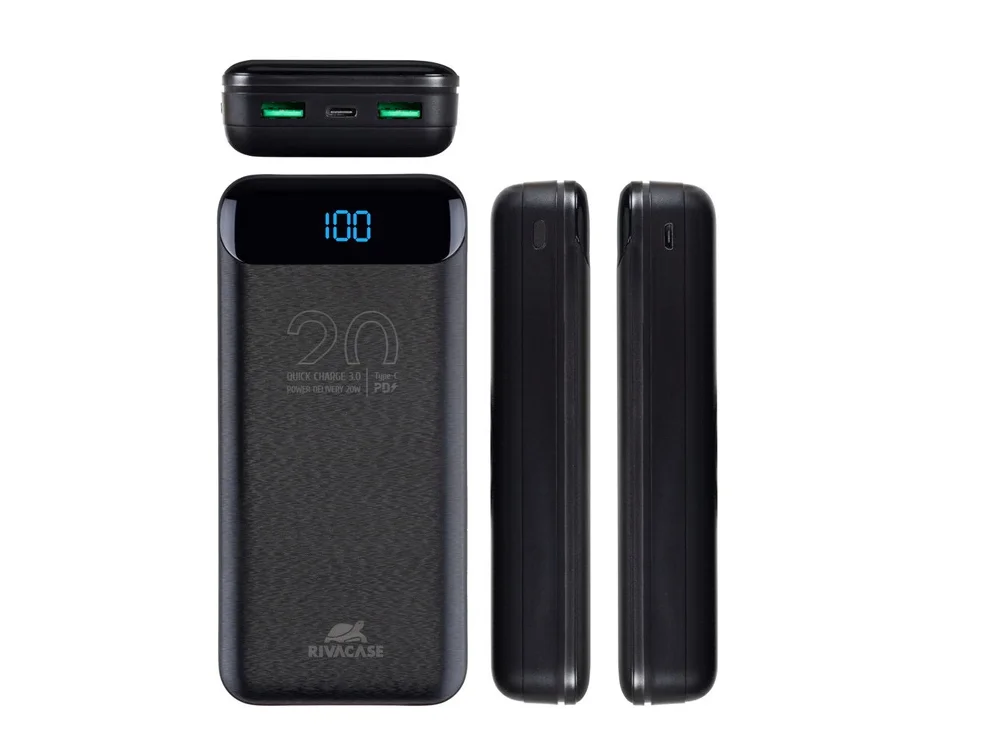 Внешний аккумулятор с дисплеем 20000 mAh черный - фото 6