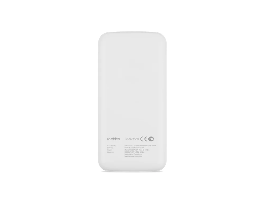 Внешний аккумулятор NEO PBS100 10000 mAh белый - фото 5