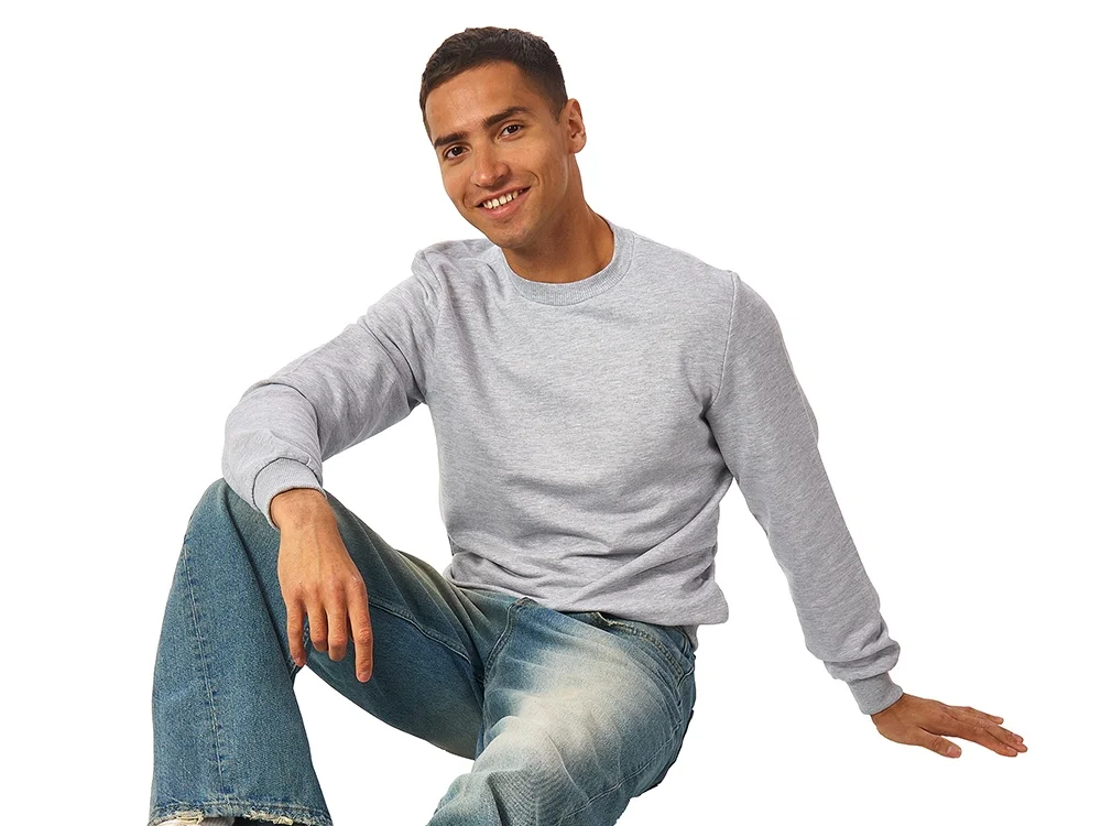 Свитшот Monaco унисекс серый меланж 3XL - фото 4