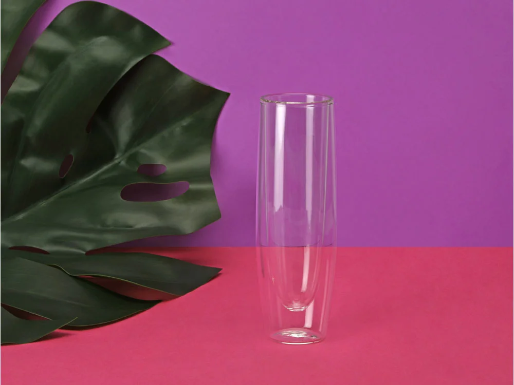 Бокал для шампанского с двойными стенками Brut прозрачный 150 мл - фото 4