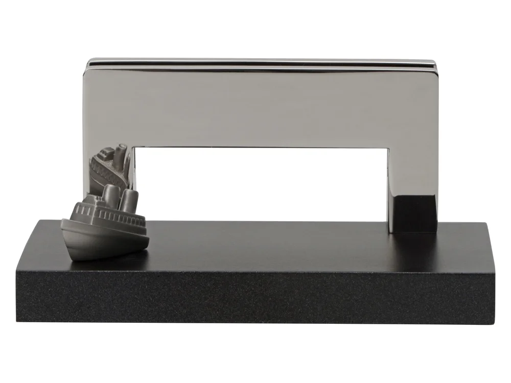 Подставка для визиток Круиз серебристый/черный - фото 4