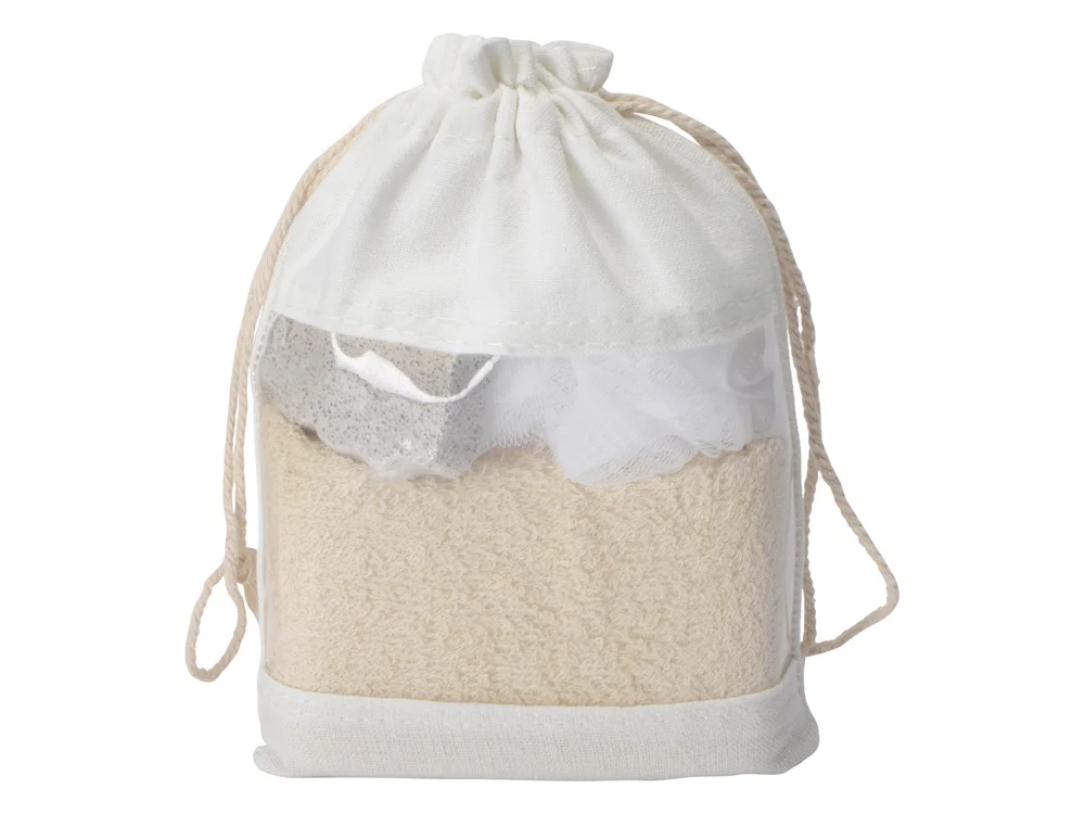 Набор для ванны и душа Enjoy натуральный белый серый - фото 2