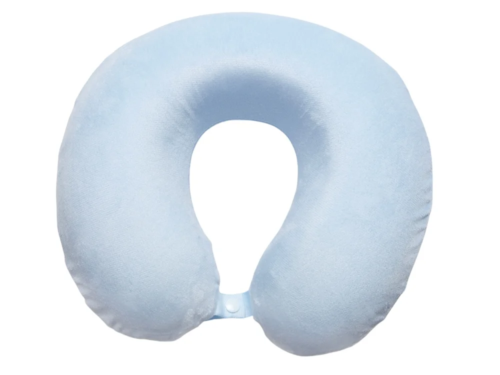 Подушка для путешествий с эффектом памяти Basic небесно-голубой - фото 2