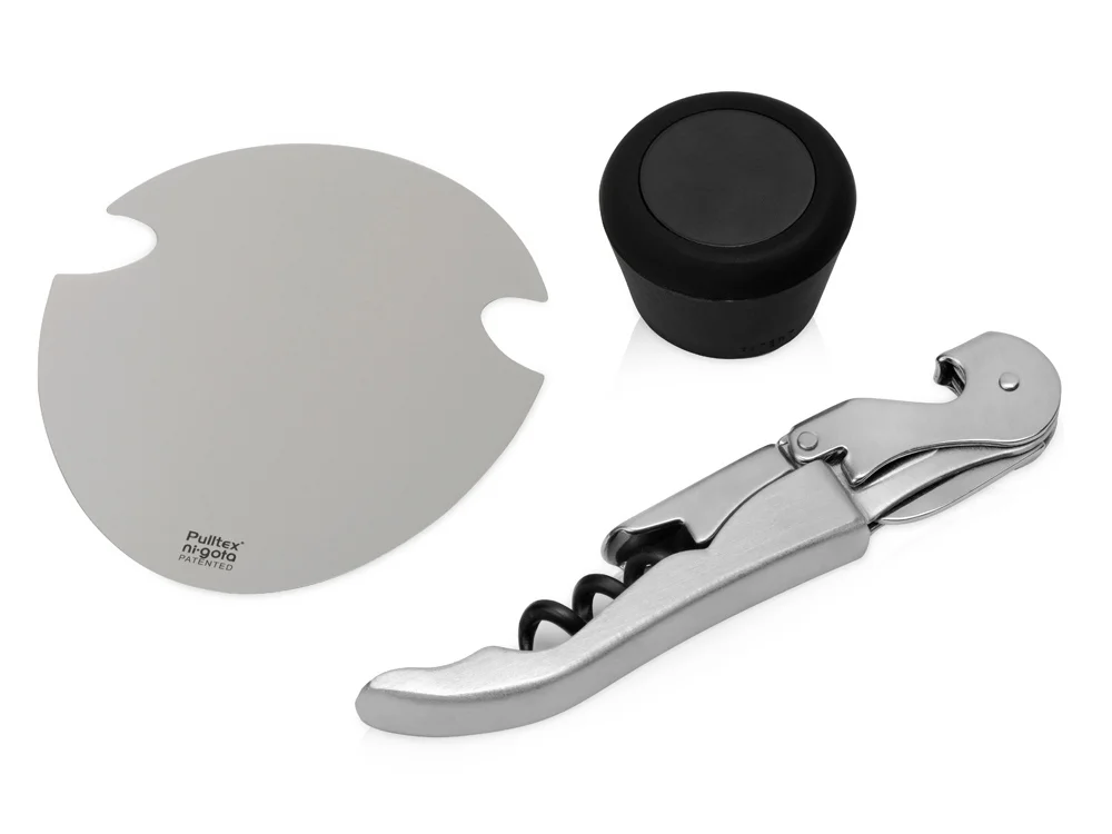 Набор аксессуаров для вина Nigota серебристый черный