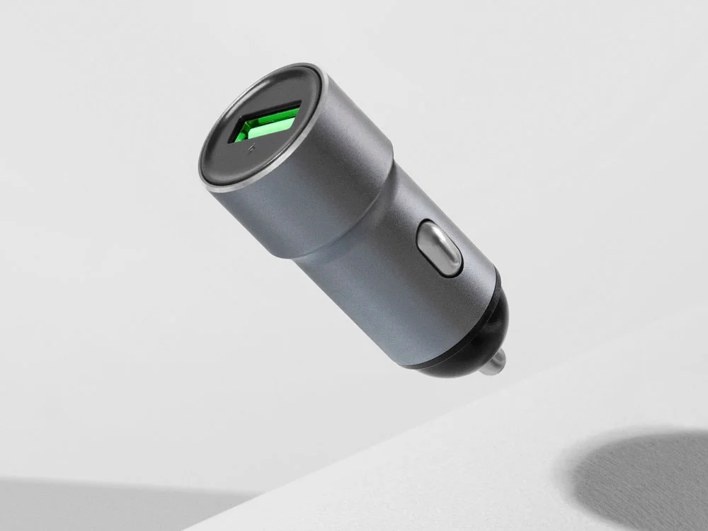 Автомобильное зарядное устройство Auto MC08 Quick 18Вт серый металлик - фото 4