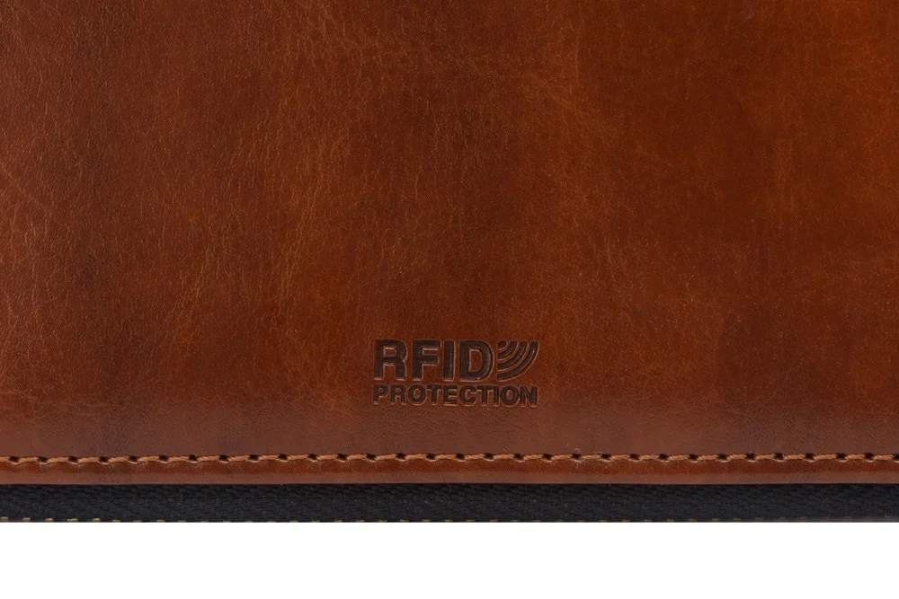Бизнес-блокнот на молнии А5 Fabrizio с RFID защитой коричневый - фото 9
