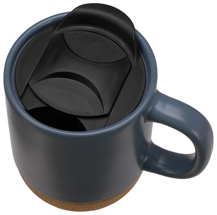 Кружка с пробковым дном и крышкой «Denpasar», серый антрацит, 400 мл - фото 2