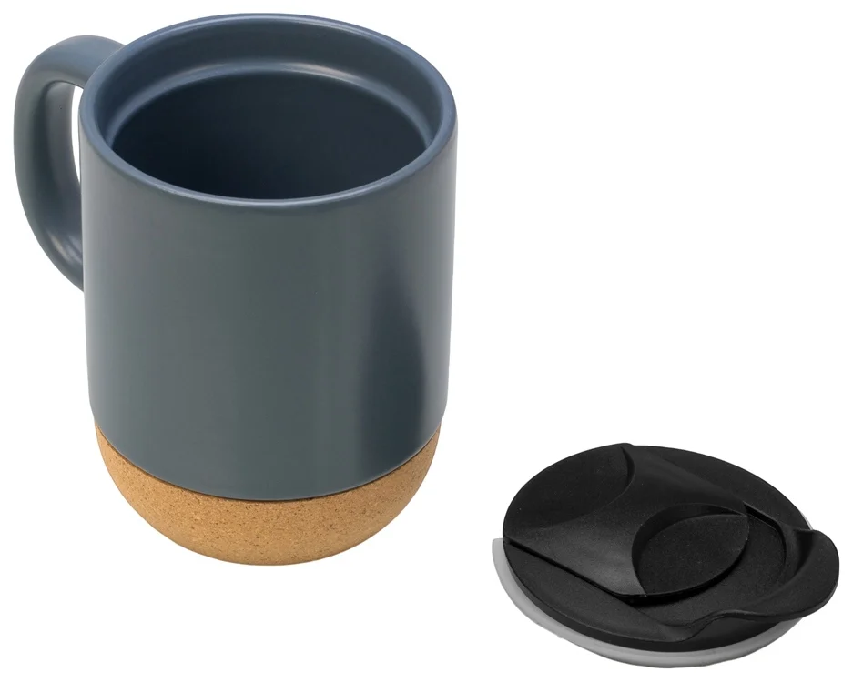 Кружка с пробковым дном и крышкой «Denpasar», серый антрацит, 400 мл - фото 4