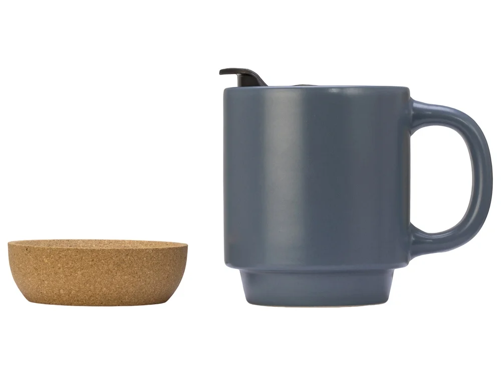 Кружка с пробковым дном и крышкой «Denpasar», серый антрацит, 400 мл - фото 6