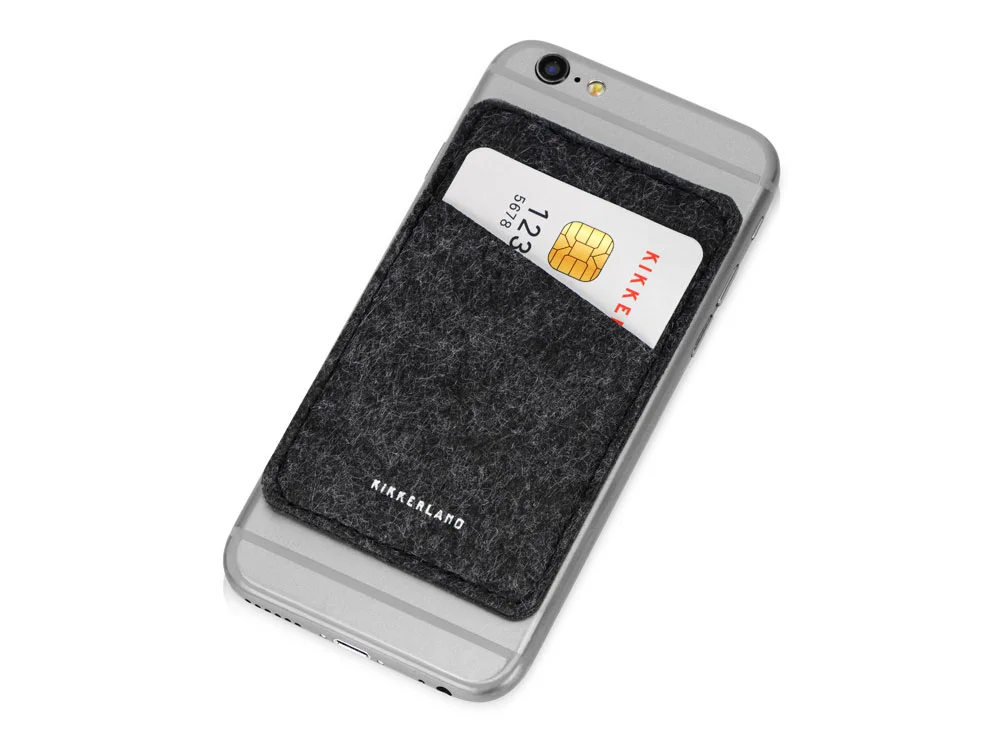 Картхолдер с креплением на телефон Slot темно-серый