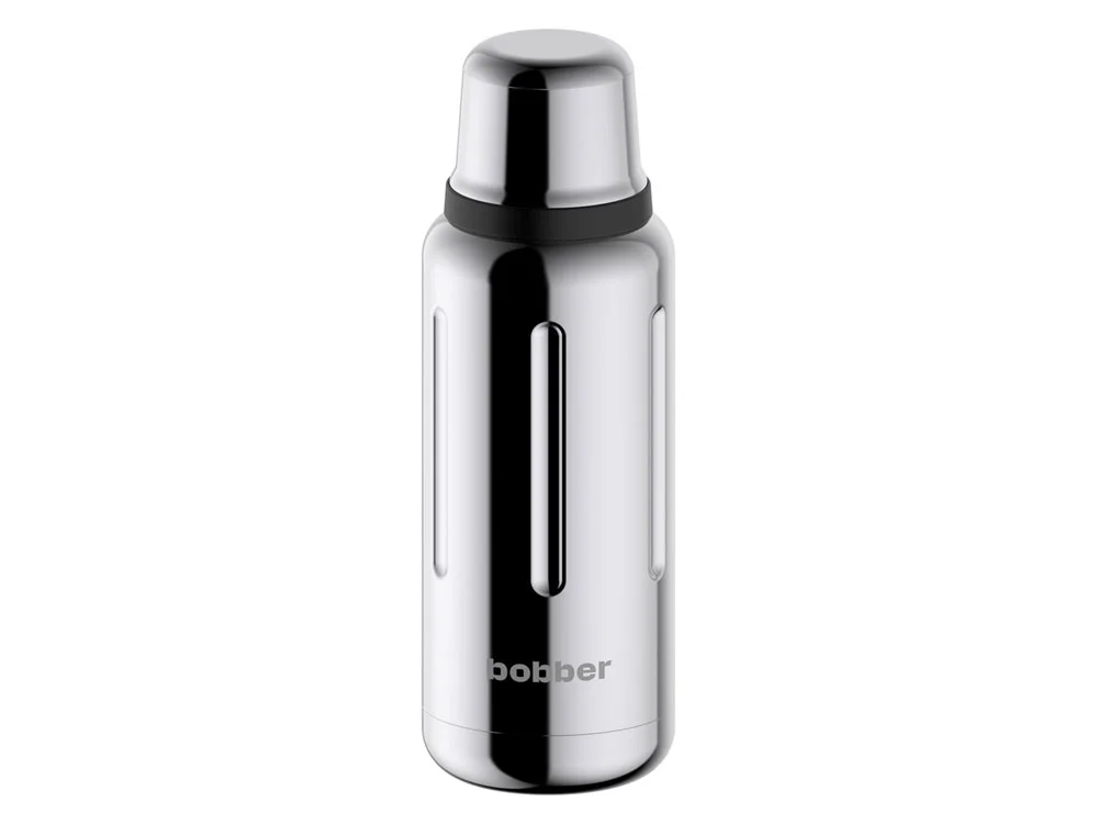 Вакуумный термос Flask 1 л серебристый зеркальный 1000 мл - фото 2
