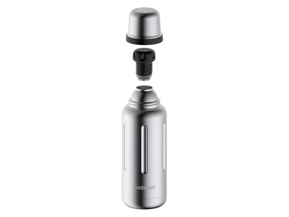 Вакуумный термос Flask 1 л серебристый матовый 1000 мл - фото 3