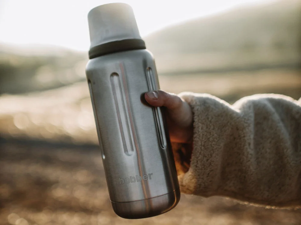 Вакуумный термос Flask 1 л серебристый матовый 1000 мл - фото 8