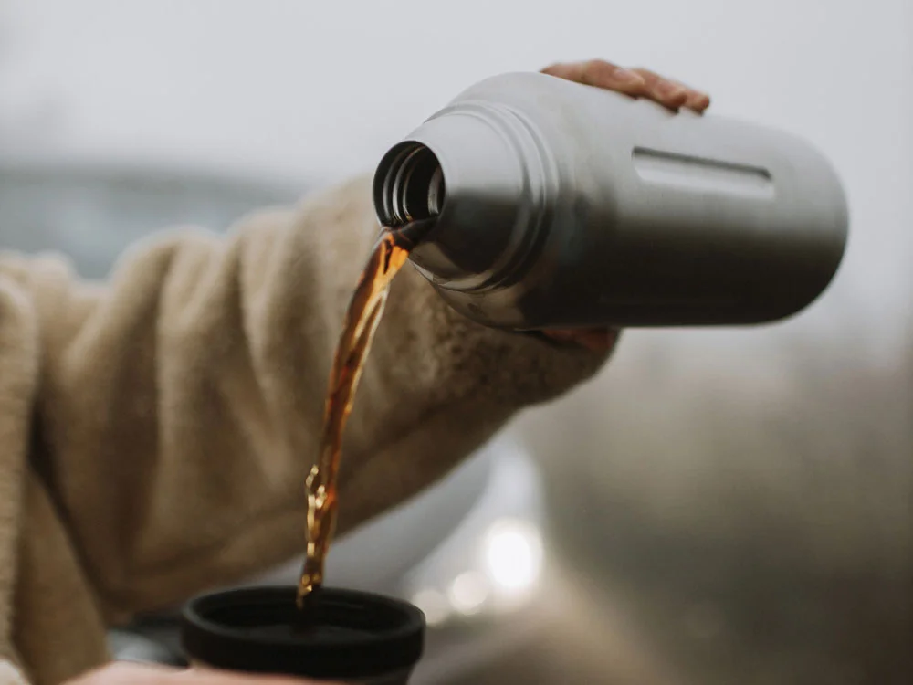 Вакуумный термос Flask 1 л серебристый матовый 1000 мл - фото 9