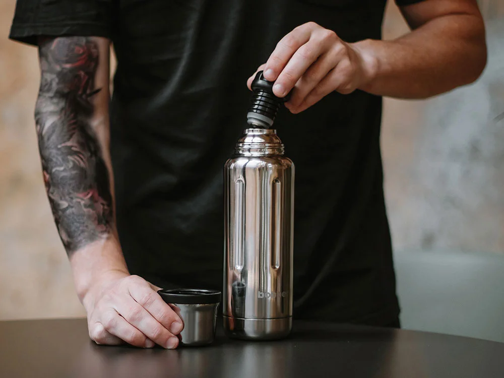 Вакуумный термос Flask 470 мл серебристый зеркальный - фото 8