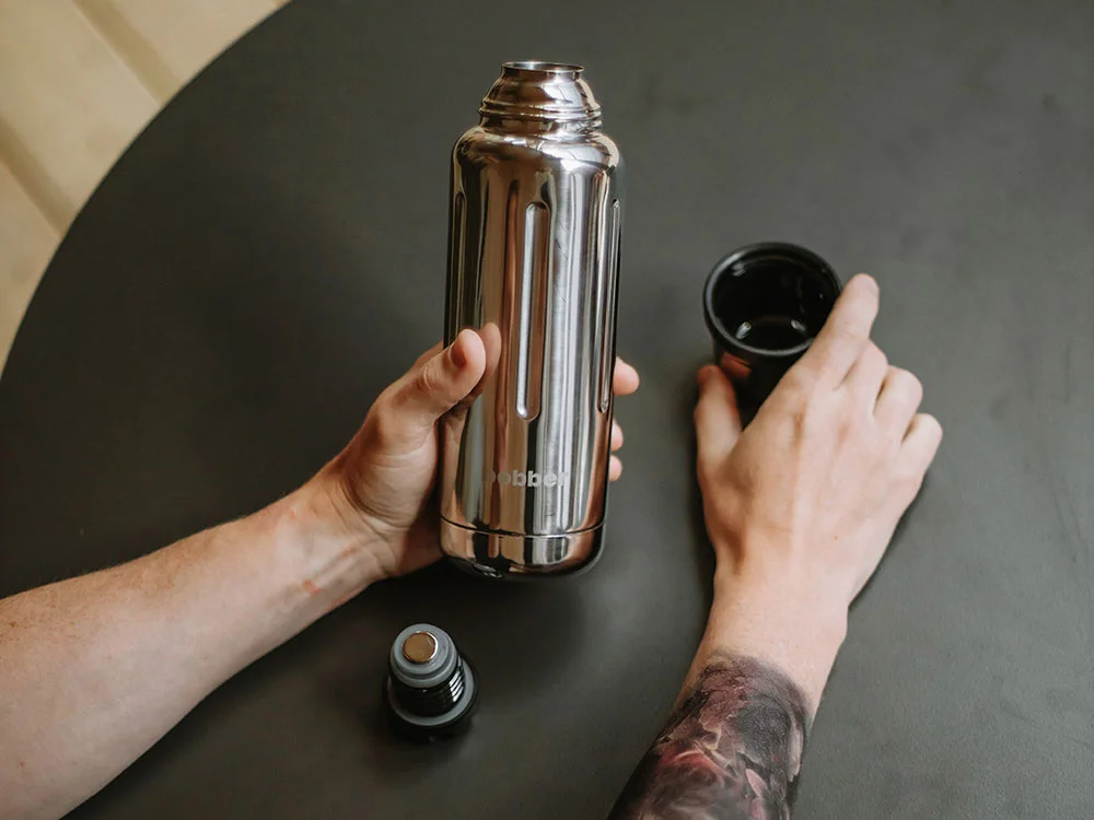 Вакуумный термос Flask 470 мл серебристый зеркальный - фото 9