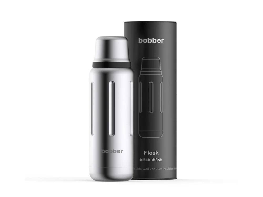 Вакуумный термос Flask 470 мл серебристый матовый