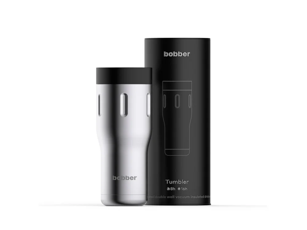 Вакуумная термокружка Tumbler 470 мл серебристый матовый