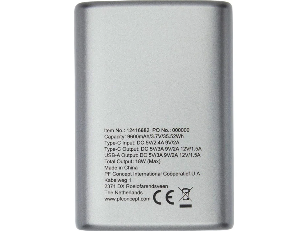 Внешний аккумулятор Tron Mini 9600 mAh серый - фото 3