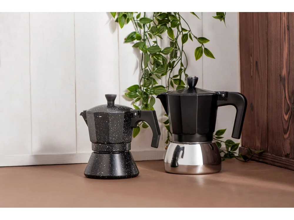 Гейзерная кофеварка Arabica 300 мл черный/серебристый - фото 10