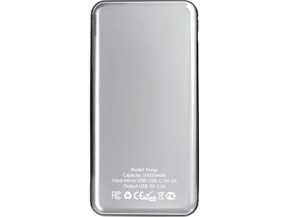 Внешний аккумулятор Forge v.2 10000 mAh серебристый - фото 3