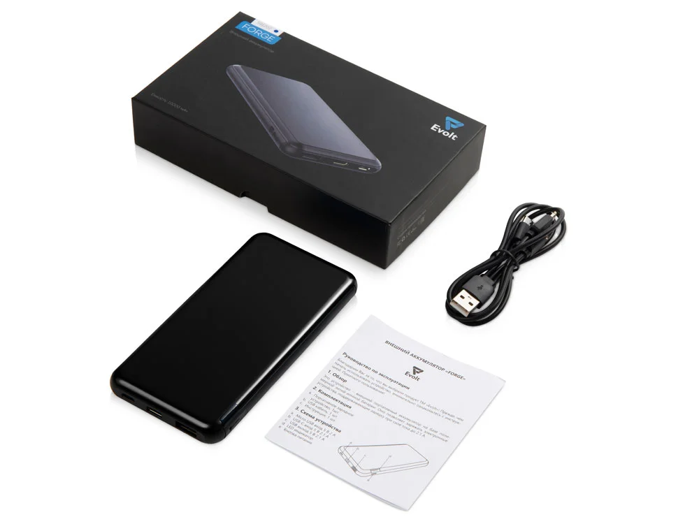 Внешний аккумулятор Forge v.2 10000 mAh черный - фото 7
