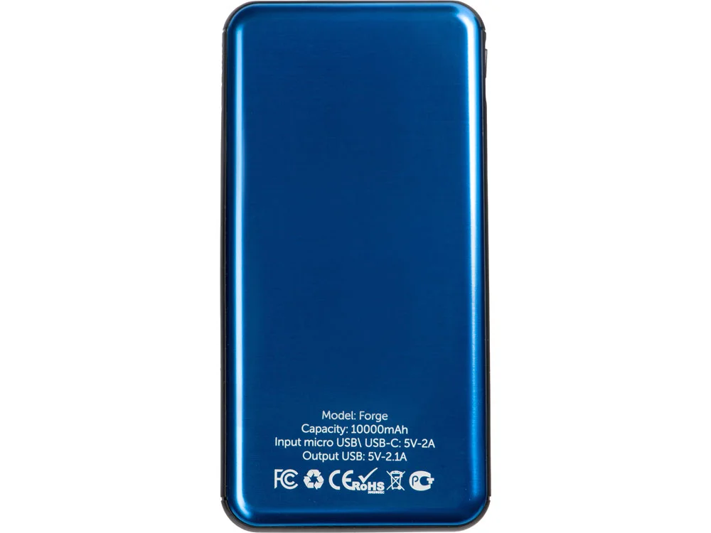 Внешний аккумулятор Forge v.2 10000 mAh синий - фото 3