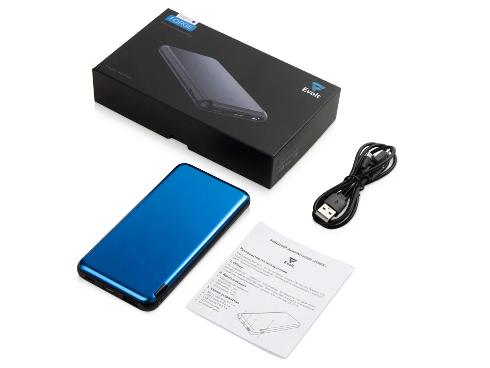 Внешний аккумулятор Forge v.2 10000 mAh синий - фото 7