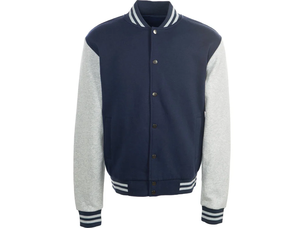 Бомбер «Oxford», унисекс, темно-синий/серый меланж, 2XL - фото 9