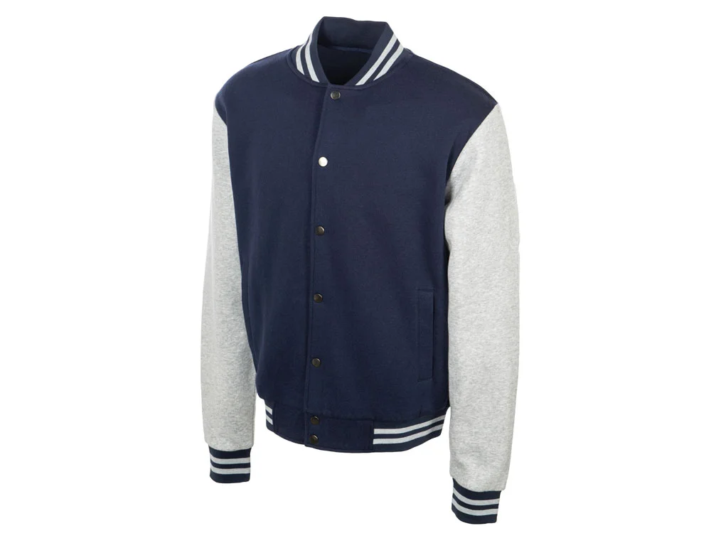 Бомбер Oxford унисекс темно-синий/серый меланж L - фото 7