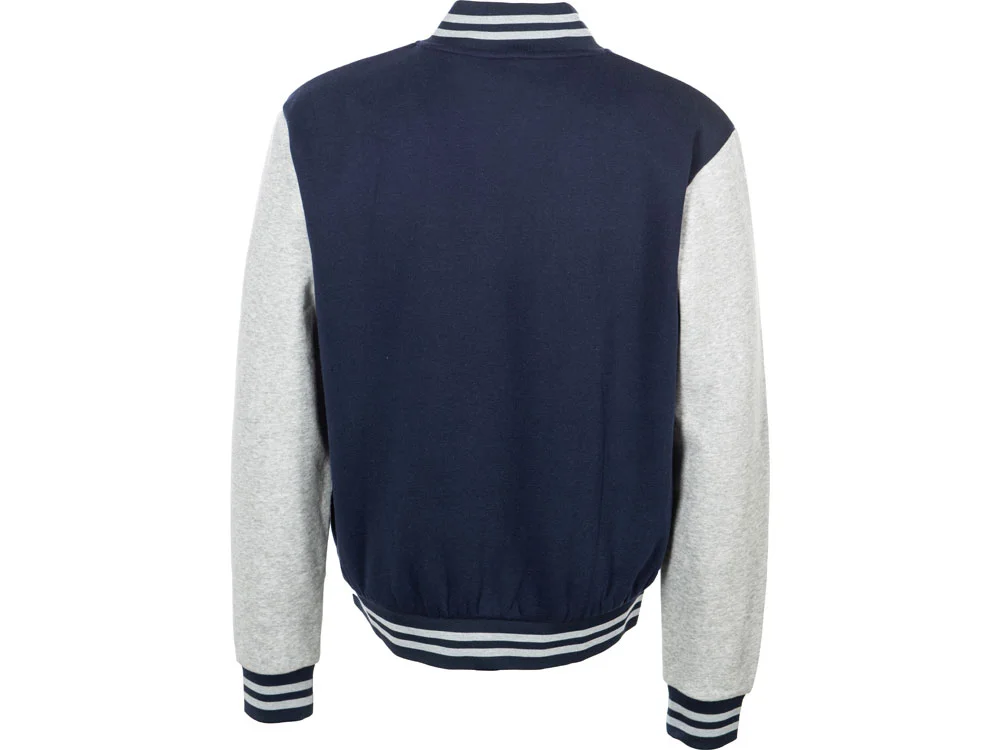 Бомбер «Oxford», унисекс, темно-синий/серый меланж, M - фото 10