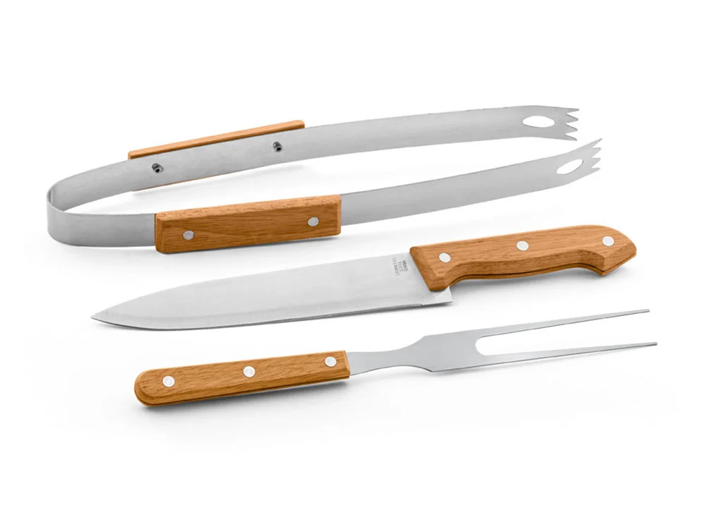 Набор для барбекю «GRILL», натуральный/серебристый, черный - фото 4