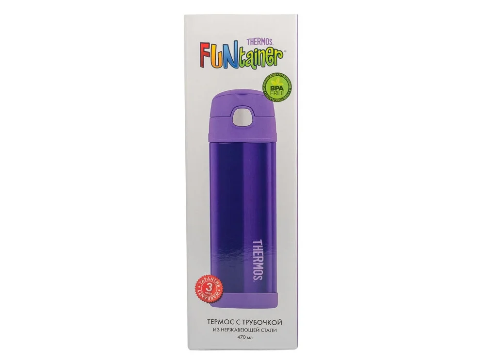 Термокружка Thermos F4023PL черный/фиолетовый 470 мл - фото 3