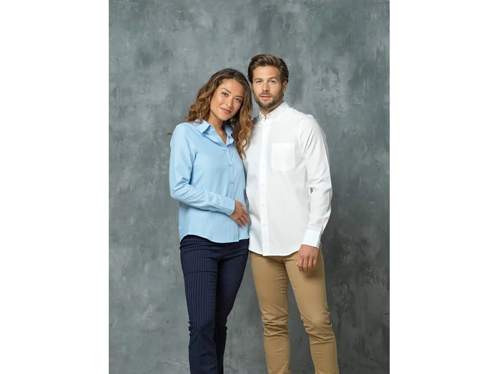 Рубашка Pollux женская с длинным рукавом белый 3XL - фото 6