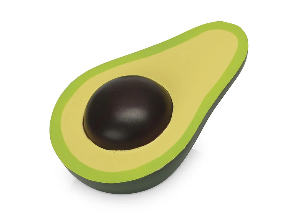 Антистресс Авокадо зеленый желтый зеленое яблоко коричневый - фото 2
