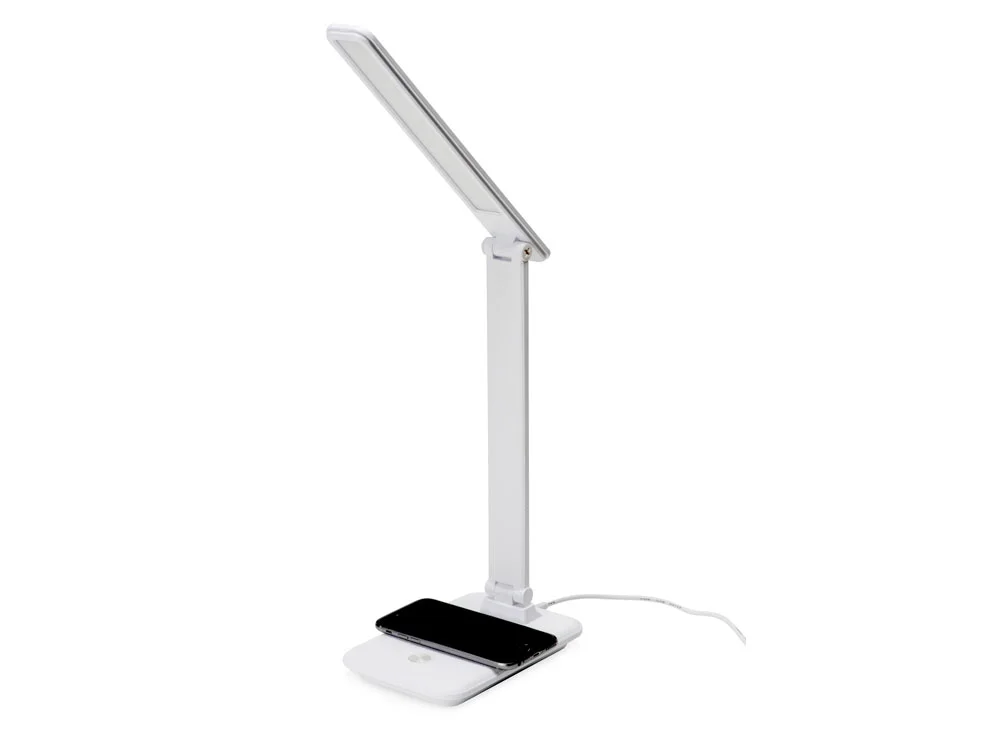 Настольная лампа с беспроводной зарядкой LED FAROS белый - фото 5