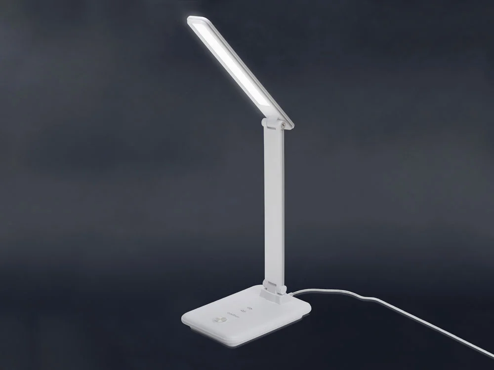 Настольная лампа с беспроводной зарядкой LED FAROS белый - фото 6