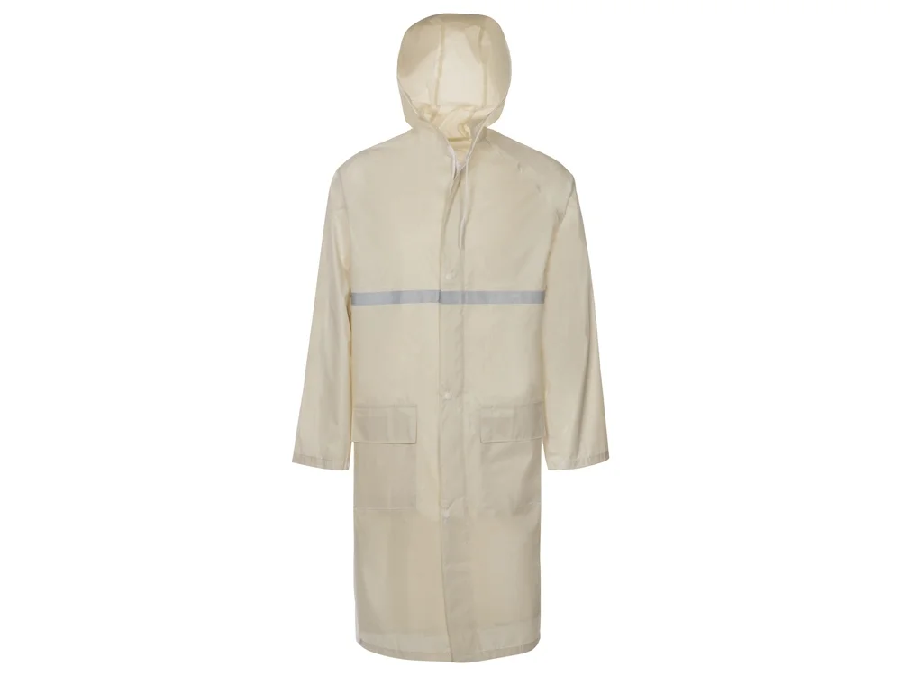 Дождевик со светоотражающей тесьмой Lanai молочный XS-S - фото 3