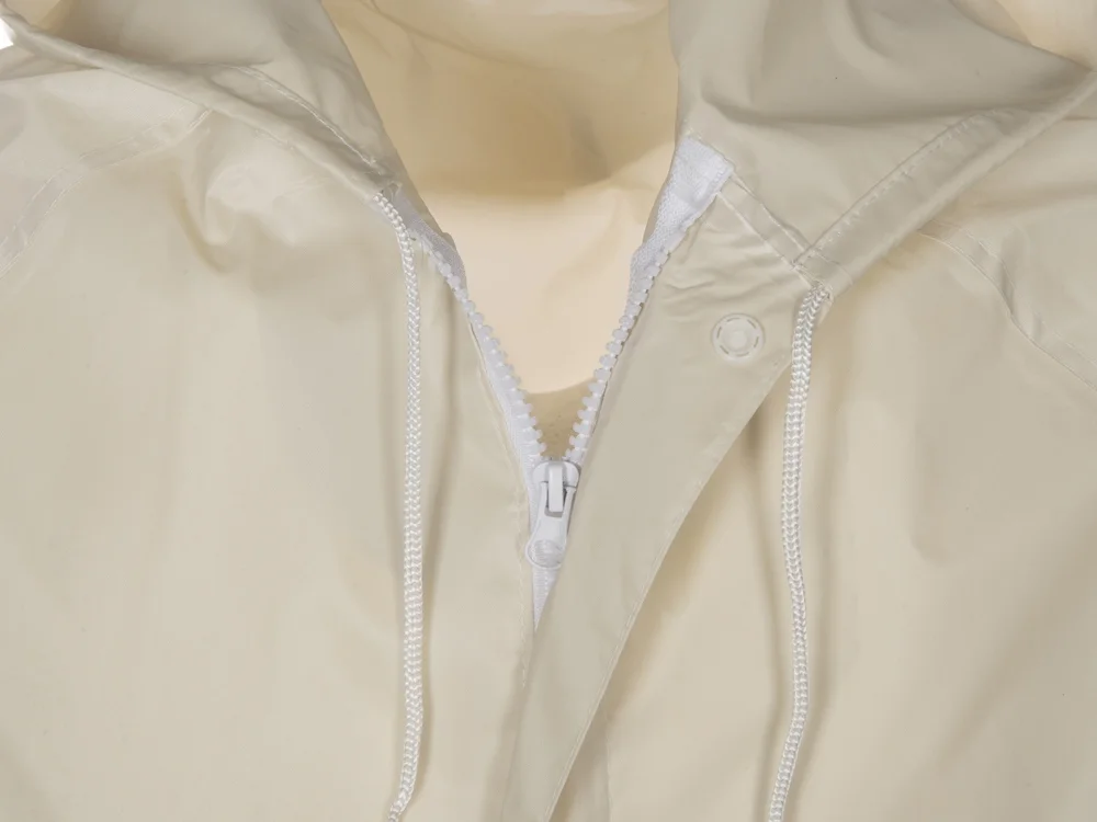 Дождевик со светоотражающей тесьмой Lanai молочный XS-S - фото 7