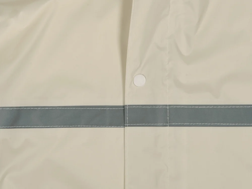 Дождевик со светоотражающей тесьмой Lanai молочный XS-S - фото 9