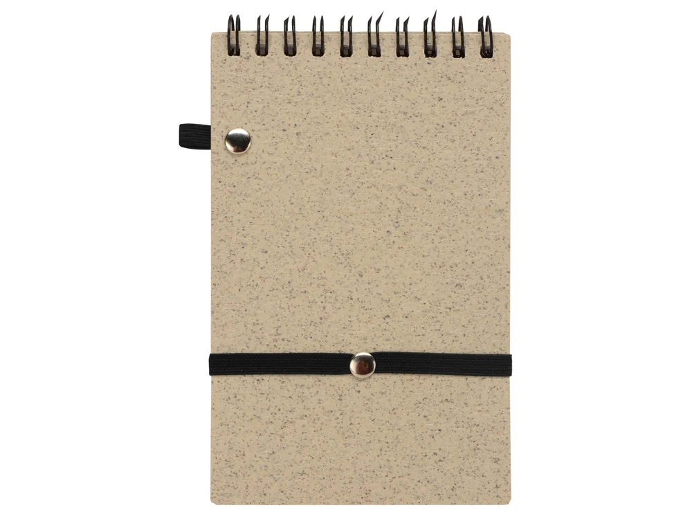 Блокнот Toledo S с шариковой ручкой из пшеницы и пластика бежевый В7 - фото 5