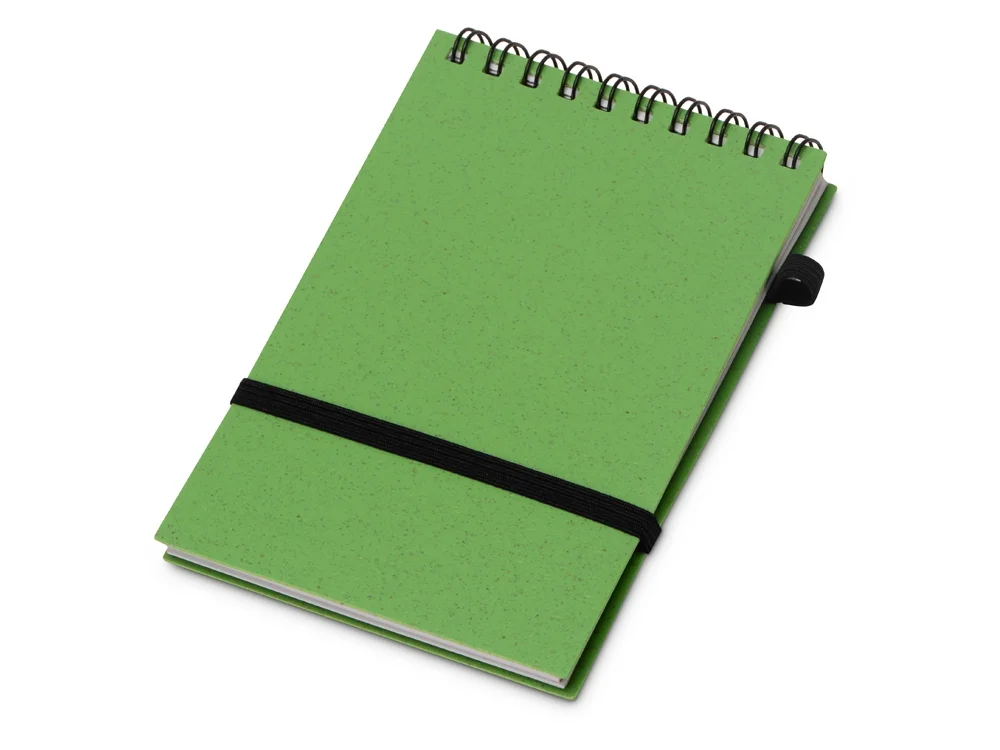 Блокнот Toledo S с шариковой ручкой из пшеницы и пластика зеленый В7 - фото 2