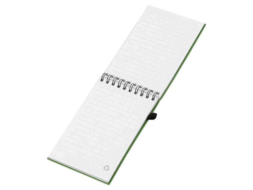 Блокнот Toledo S с шариковой ручкой из пшеницы и пластика зеленый В7 - фото 3