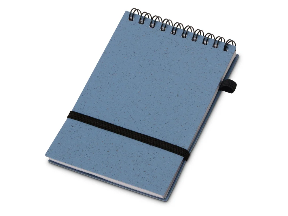 Блокнот «Toledo S» с шариковой ручкой из пшеницы и пластика, синий, В7 - фото 2
