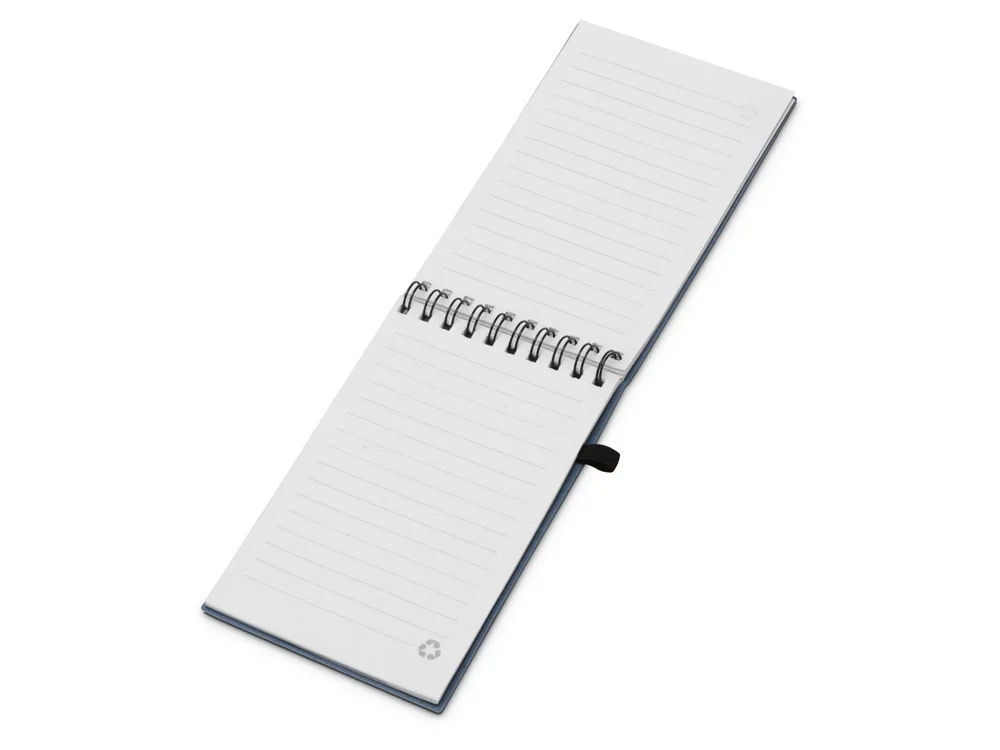 Блокнот «Toledo S» с шариковой ручкой из пшеницы и пластика, синий, В7 - фото 3